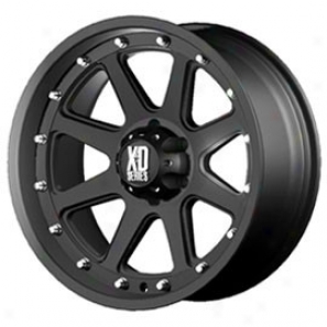 "kmc Xd Series Addict Wheel, Matte Back & Machined, 17x9"" - 5x5.5"" Bolt Pattern, Back Spacing 4.53"""