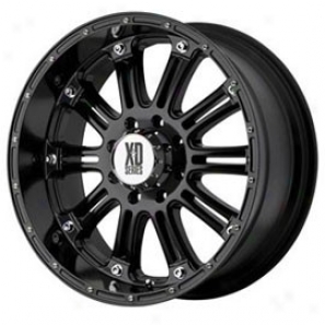 "kmc Xd Series Hoss Wheel, Gloss Black, Size: 17"" X 9"" - Bolt Pattern: 5 X 5.0"", Back Spwcinv: 5.71"""