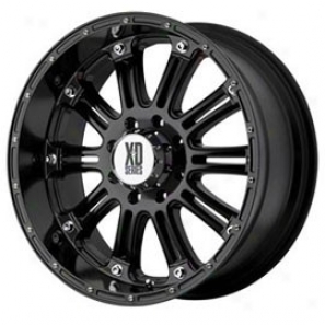 "kmc Xd Series Wheel Hoss, Gloss Black, Size: 18"" X 9"" - Bolt Pattern: 5 X 5.0"", Back Spacing: 5.71"""