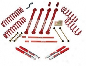 Lift Kit, 4 Inch Standard Series, Classic Red Skyjacker W/ Nitro Shocks