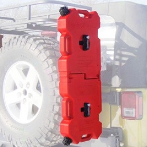 Lod Gen 3 Rotopax 2 Gallon Over/under Gas Can Mount, Zinc Enriched 2 Stage Texture Black, Passenger Side Only