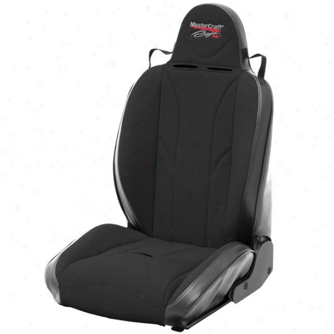 Mastercraft Baja Rs Reclining Seat With Fixed Headrest, Black With Black, Right Side