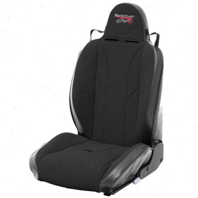 Mastercraft Baja Rs Reclining Seat With Fixed Headrest, Black With Black, Left Side