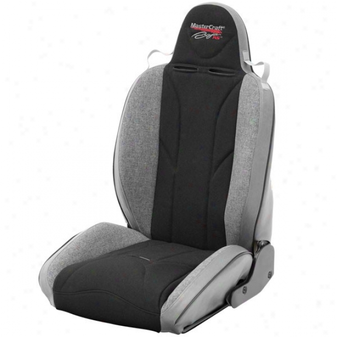Mastercraft Baja Rs Reclining Seat With Fixed Headrest, Black By the side of Grey, Right Side