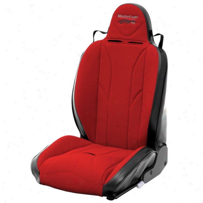 Mastercraft Baja Rs Reclining Seat With Fixed Headrest, Black Wifh Red Left Side