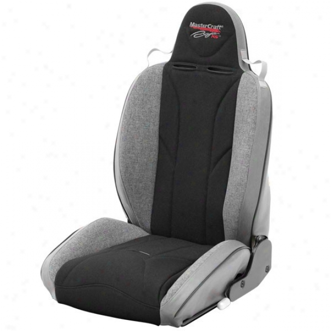 Mastercraft Baja Rs Reclining Seat With Fixed Headrest, Black With Grey, Left Side