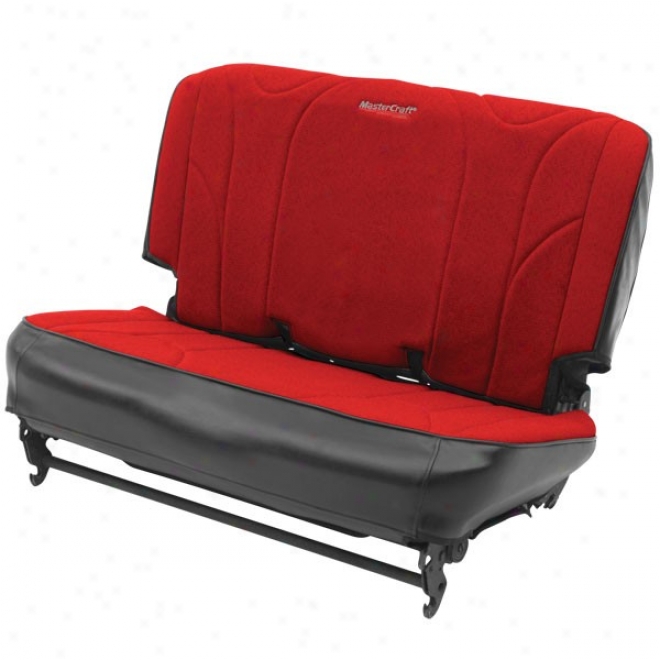 Mastercraft, Baja Rs Seat Slip Cover, Fold And Tumble (black With Red Center & Red Side Panels)