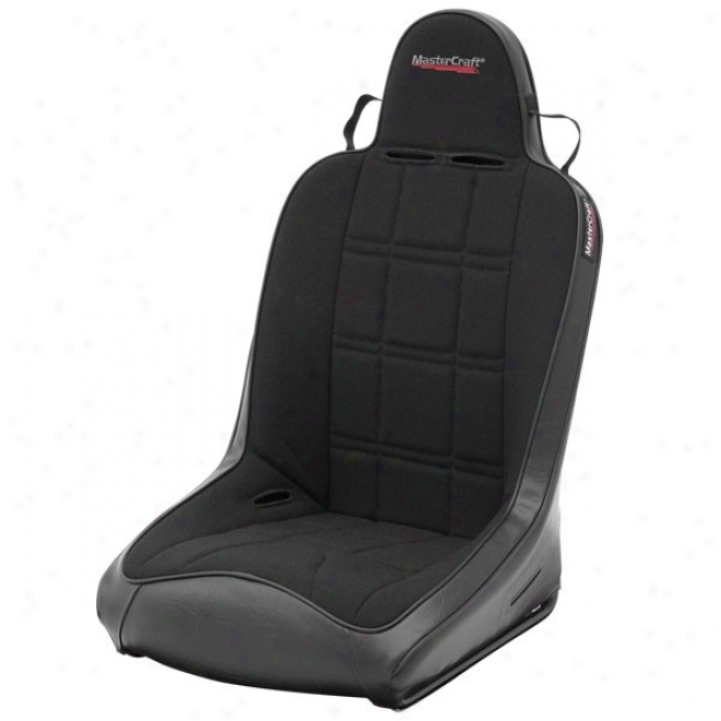 Mastercraft Rubicon Seats With Fixed Heardrest, Black With Black, Single Seeat