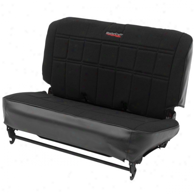 Mastercraft Seat Slip Cover, Fold And Precipitate b(lack With Black Center & Black Side Panels)