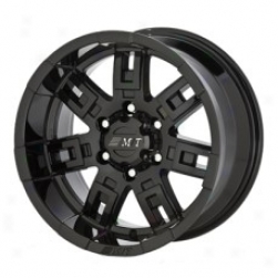 "mickey Thompson Party Biter Gloss Black, 15"" X 8"", 5x4.5"" Abscond Pattern"