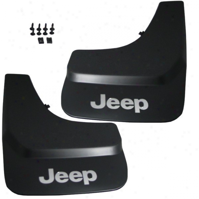 Mopar, Flat Molded Splash Guards, With Jeep Logo, Pir (front Or Rear)