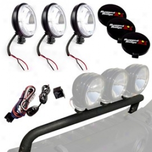 Off Road Fog Light Kit With Bumper Mounted Light Rod & 100w Slim Halogen Lights (10  iPeces)