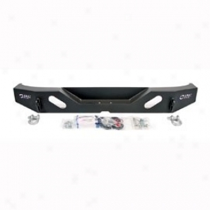 Or-fab Rear Plate Metal Bumper, Gloss Black, With Led Back-up Lights