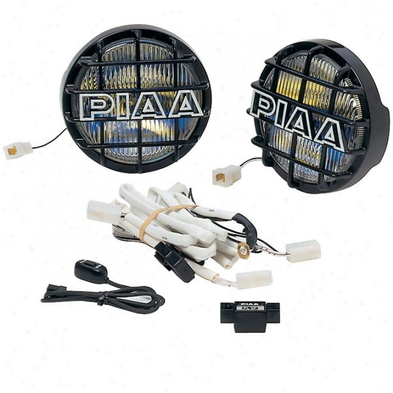 "piaa, 520 Series Ion Crystal Driving Light Kit, 85-w, Black (6-1/4"" Diameter)"