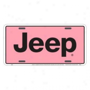 Pink Jeep License Plate