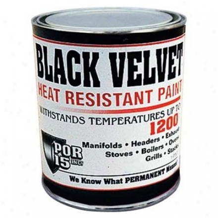 Por-15 Heat Resistant Black Velvet Paint 1 Pint (16 Oz.)