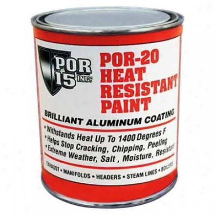 Por-20 Heat Resistant Paint, Brllliant Aluminum 1 Pint (16oz.)