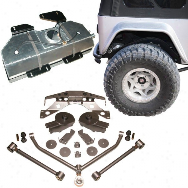 "purejeep 5"" Short Arm Stealth Stretch System With Firing Tank & Bedsides Upon Flare"