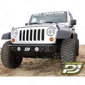 Purejeep Front Crawley Stubby Non-winch Bumper In Semi Gloss Wicked