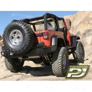 Purejeep Rear Flat Top Bumper With Irk Carrier