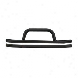 Rampage Double Tube Front Bumper With Hoop, Black