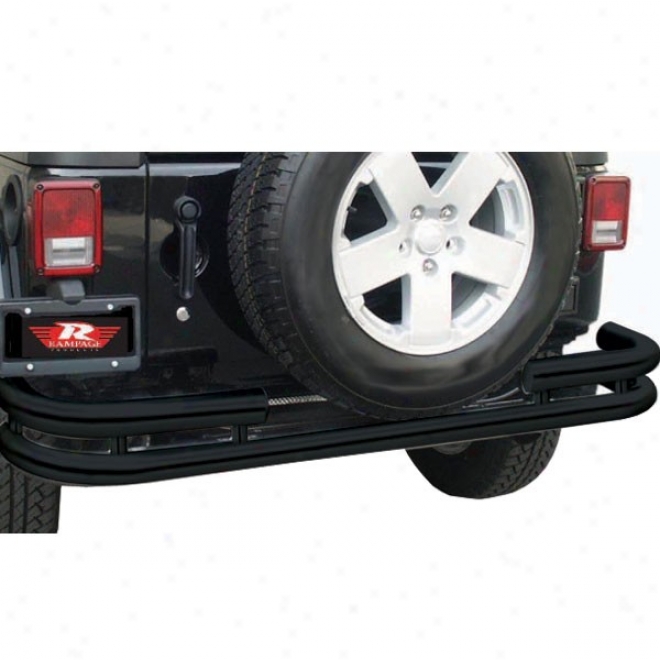 Rampage Double Tube Rear Bumper,  Black