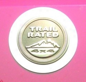 Reslwheels Trail Rated Logo Encircle, Stainless Steel