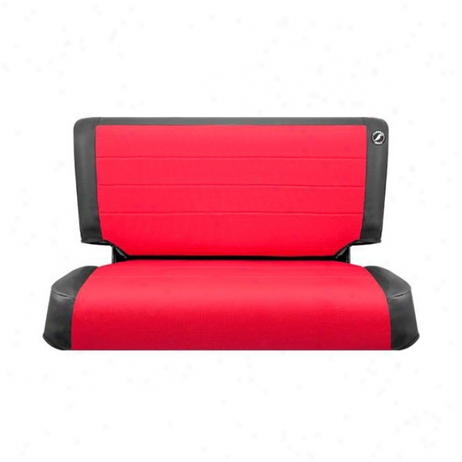 Rear Seat Cover Black Vinyl & Red Cloth By Corbeau