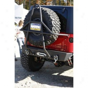 River Raider Rear Bumper  -Rock Crawler W/tire Cage, Bare Steel