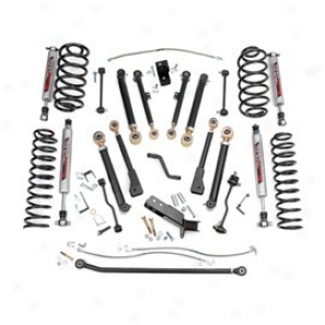 "rough Country 4"" Jeep Suspension Lift Outfit Attending Nitro 9000 Shocks"