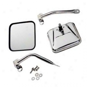 Rough Trail Side Windshiwld Mirror Kit (stainless)