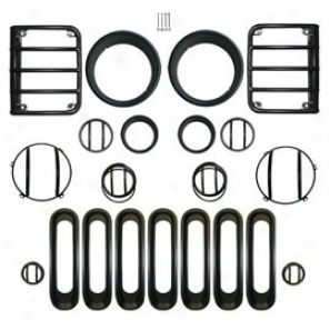 Rugged Ridge Euroguards Kit  (21 Pieces) With Fog Light Covers & Grille Inserts