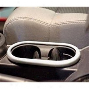 Rugged Ridge Front Cup Holder Accent Silver