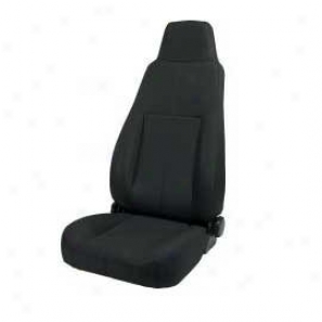 Uneven Ridge Front Seat Black Denim Factory Replacemrny Upon Recliner, Late Model Head Rest