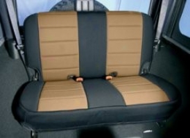 Rugged Ridge  Neoprene Rear Seat Cover Black With Tan