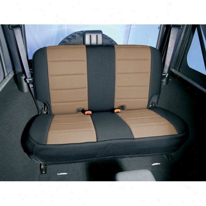 Rugged Extended elevation Neoprene Seat Cover  Rear (blk/tan)