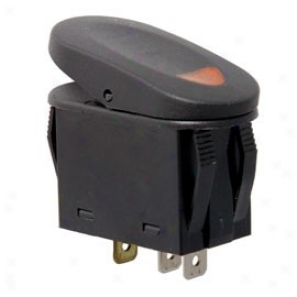 Rugged Ridge Rokcer Switch, 2 Position, Dismal With Amber Indicator Light