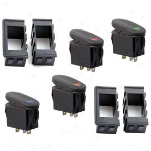 Rugged Ridge Rocker Switch Housing Kit (includes 4 Universal Interlocking Rocker Switch Housings And One Rocker Switch)