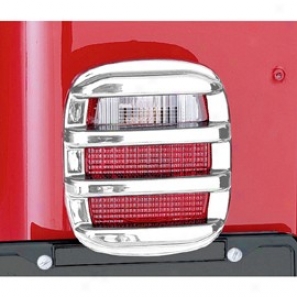 Rugged Rjdge Tail Light Guard Set, Chrome (pair)