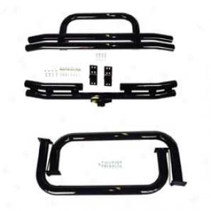 Rugged Ridge Tube Front & Rear Bumpers & Side Steps Kit  Black