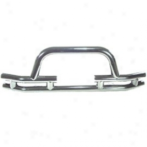Rugged Ridge Tubular Bumper With Winch Cutout Stainless Steel