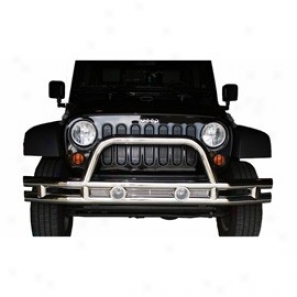 Rugged Ridge Tubular Face Bumper With Hoop Stainless Steel