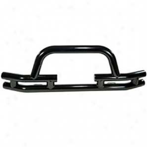 Rugged Ridge Tubular Front Bumper With Winch Cutout Black