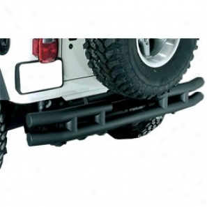 Rugged Ridge Tubular Rear Bumper Without Hitch Textured Black