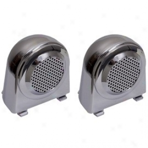 Uneven Ridge, Tweeter Speaker Grille, Chrome (pair)