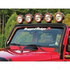 Rugged Ridge Windshield Form Light Bar, Textured Black