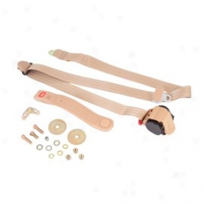 Fix Belt Lap Belt, 3-point, Retractable, Tan, (front Or Raise)