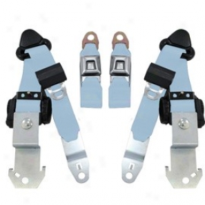 Seatbelt Solu5ions, Front Push Button 3 Point Retractable Seat Belst,_Powder Blue