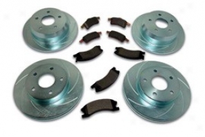 Slotted Rotor Upgrade Kits - 4 Wheel Kit; For Vehicles With Teves Caliper