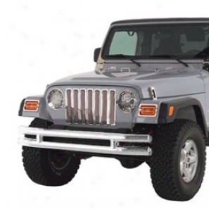 Smittybilt Tubular Front Bumper Without Hoop Stainless Steel